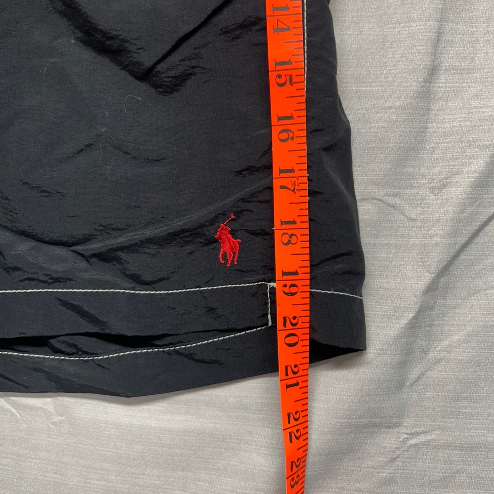 Polo Ralph Lauren Mens Black Cargo Swim Trunks Board Shorts Red Pony Size L - Picture 8 of 11